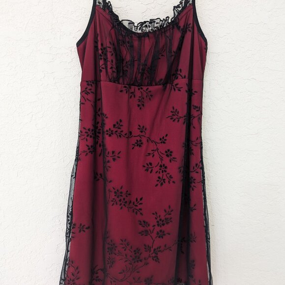 Vintage 90's I.N. Sheer Mini Party Dress Size L Made in USA - Picture 2 of 9